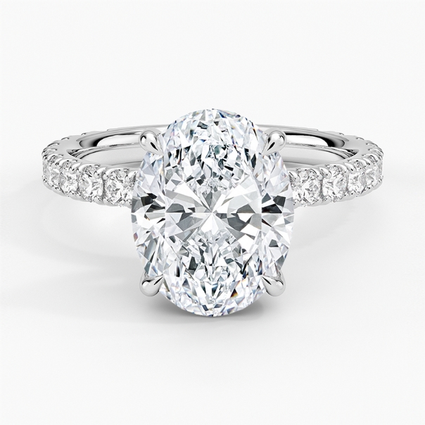 Oval Tektaşlar 3.04 Karat E Color Vvs2 Berraklık IGI SERTİFİKALI Laboratuvar Pırlantası Yüzük - JDYZ000179